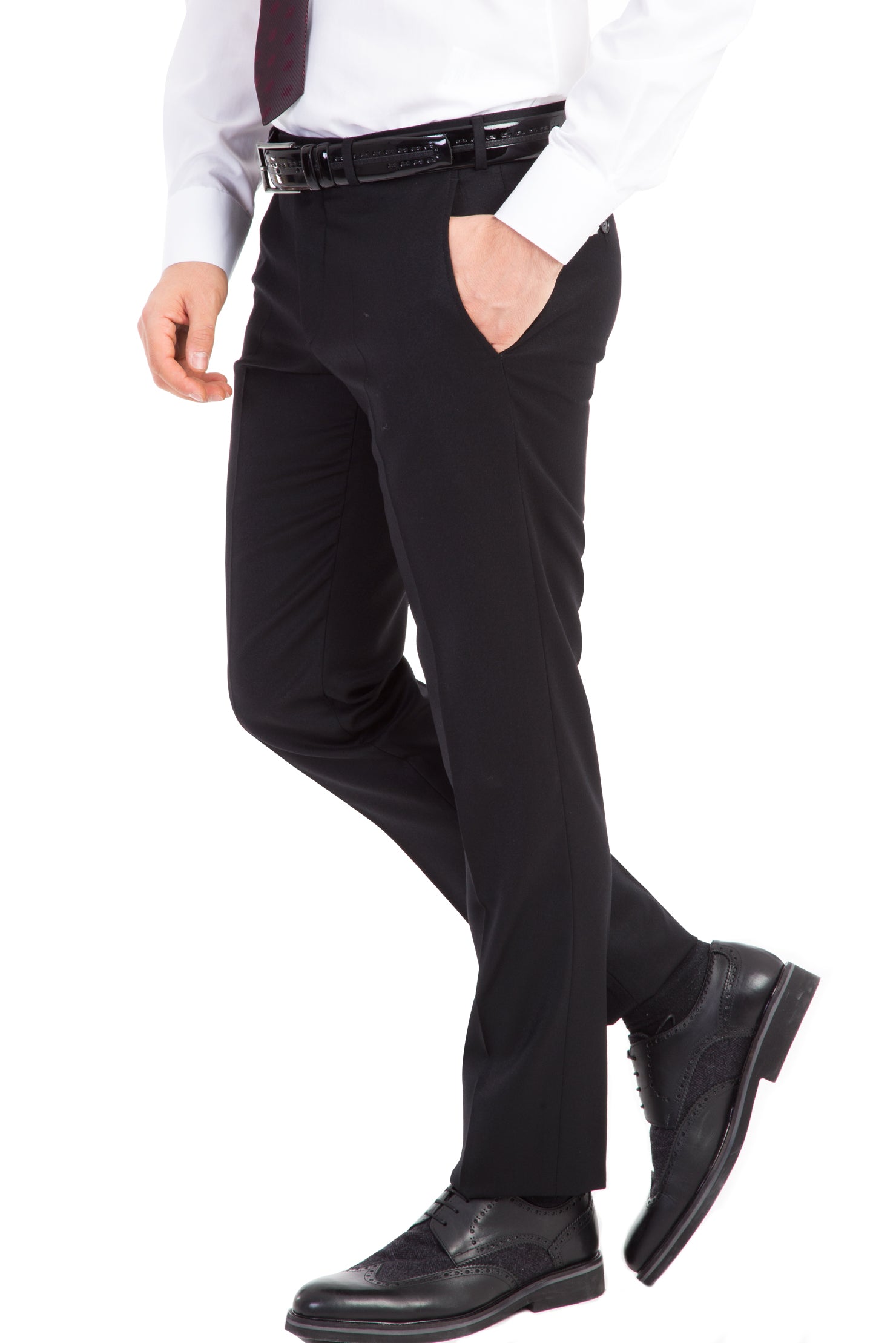 Siyah 6 Drop Regular Fit Standart Kesim Klasik Kuma? Pantolon-Abdullah Ki??l?