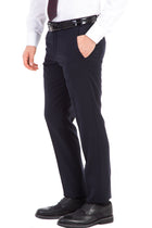 Lacivert 4 Drop Relaxed Fit Rahat Kesim Klasik Kuma? Pantolon-Abdullah Ki??l?