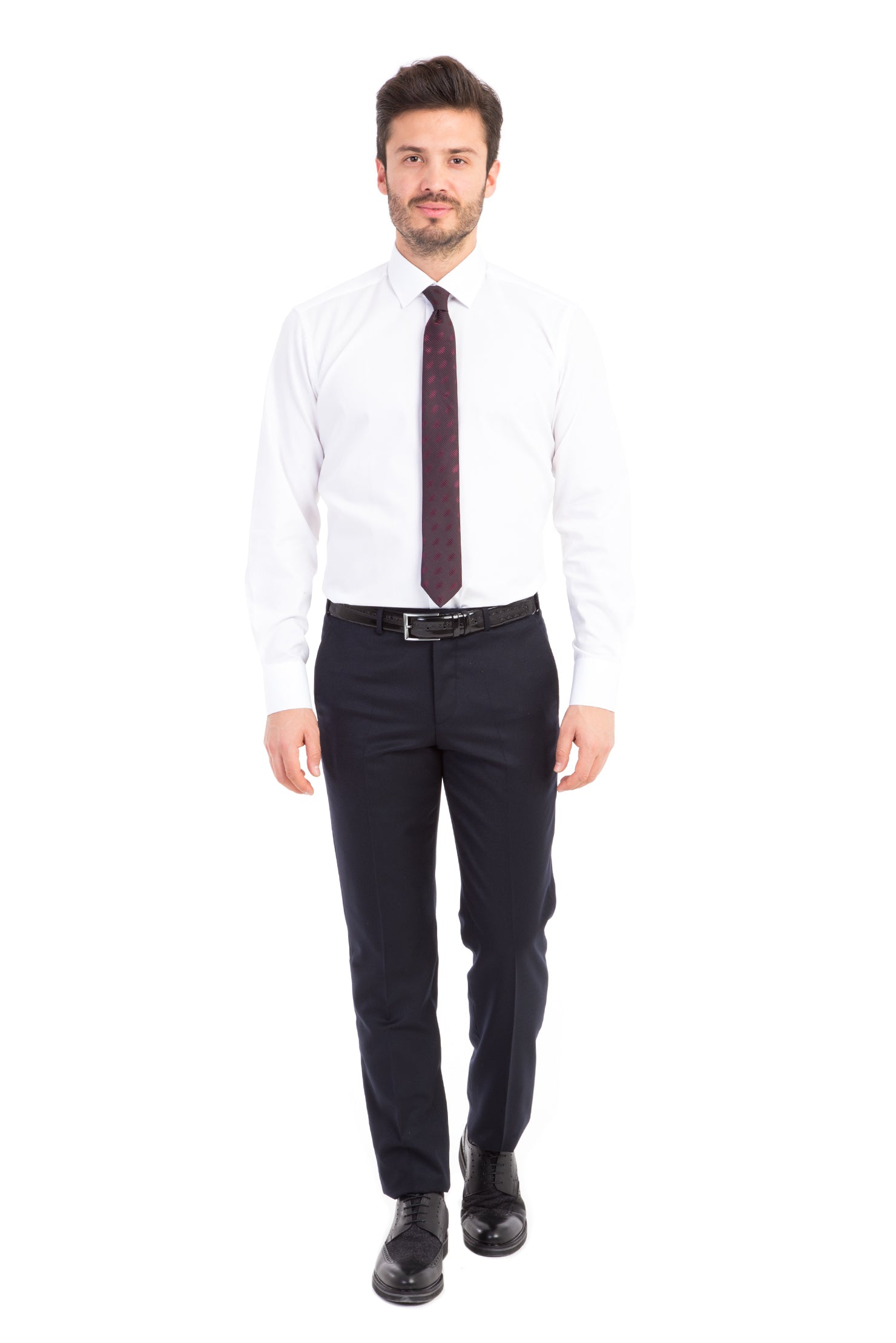 Lacivert 4 Drop Relaxed Fit Rahat Kesim Klasik Kuma? Pantolon-Abdullah Ki??l?