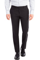 Siyah Slim Fit Dar Kesim Yün Kumaş Pantolon