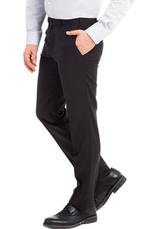 Siyah Slim Fit Dar Kesim Yün Kumaş Pantolon