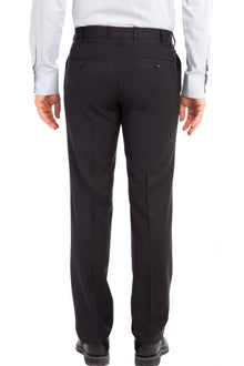 Siyah Slim Fit Dar Kesim Yün Kumaş Pantolon