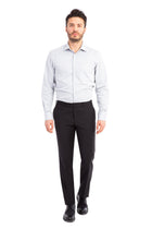 Siyah Slim Fit Dar Kesim Yün Kumaş Pantolon