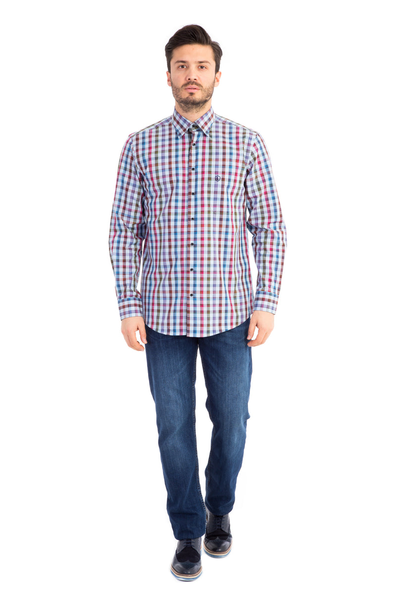 Kırmızı Ak Kmpny Kz Pamuk Gömlek