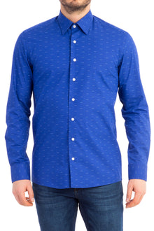 Mavi Pn Pr?nt Sl?m Gömlek-Abdullah Ki??l?