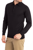 Siyah Düz Polo Yaka Triko