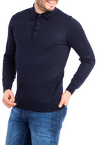 Lacivert Düz Polo Yaka Triko