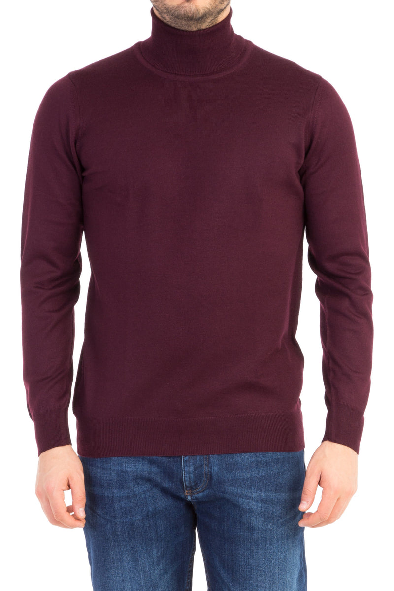 Bordo Düz Tam Balıkçı Yaka Tr