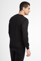 Kahve V Yaka Regular Fit Yünlü Triko Kazak