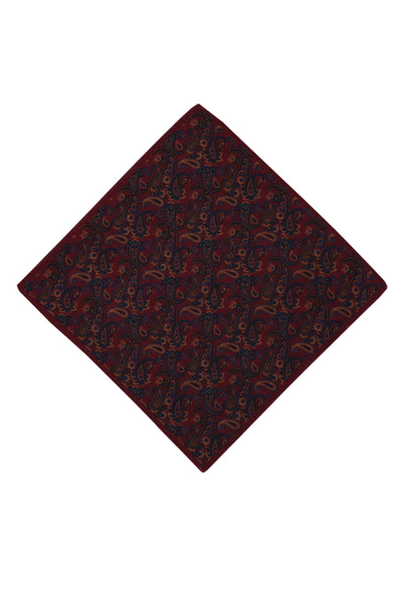 Bordo İtalyan Yün Mendil