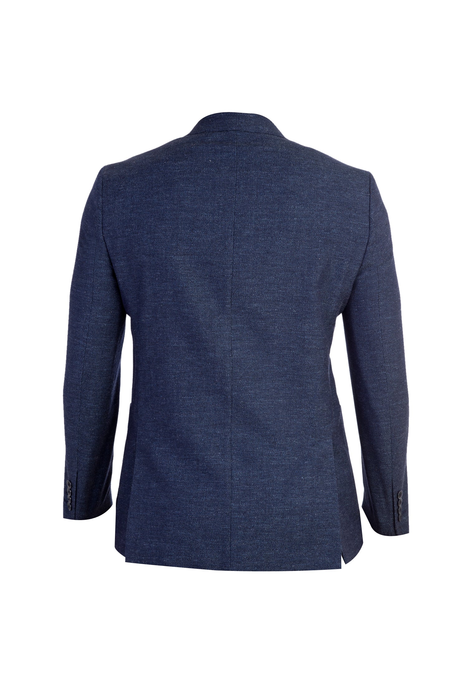 Lacivert ?talyan 7 Drop Slim Fit Dar Kesim Yünlü Desenli Ceket-Abdullah Ki??l?