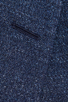 Lacivert ?talyan 7 Drop Slim Fit Dar Kesim Yünlü Desenli Ceket-Abdullah Ki??l?