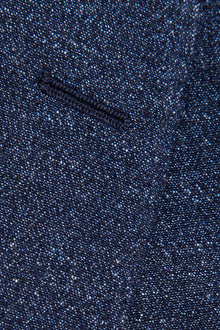 Lacivert ?talyan 7 Drop Slim Fit Dar Kesim Yünlü Desenli Ceket-Abdullah Ki??l?