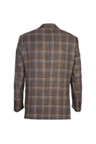 Kahve İtalyan Yünlü Ekose Klasik Ceket