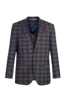 Kahve İtalyan Ekose Ceket