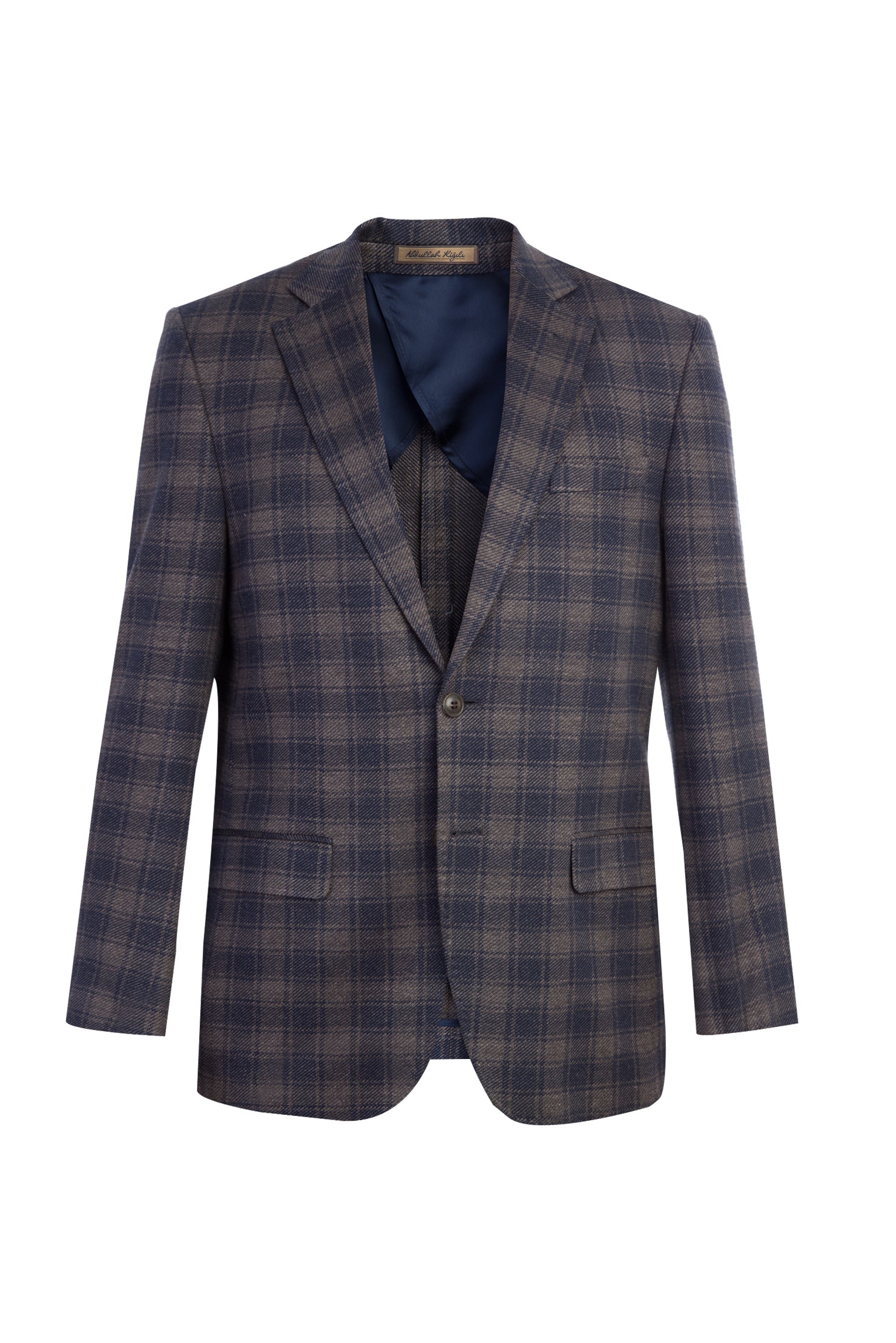 Kahve İtalyan Ekose Ceket