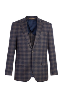 Kahve İtalyan Ekose Ceket