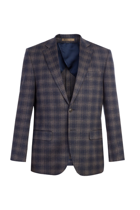 Kahve İtalyan Ekose Ceket