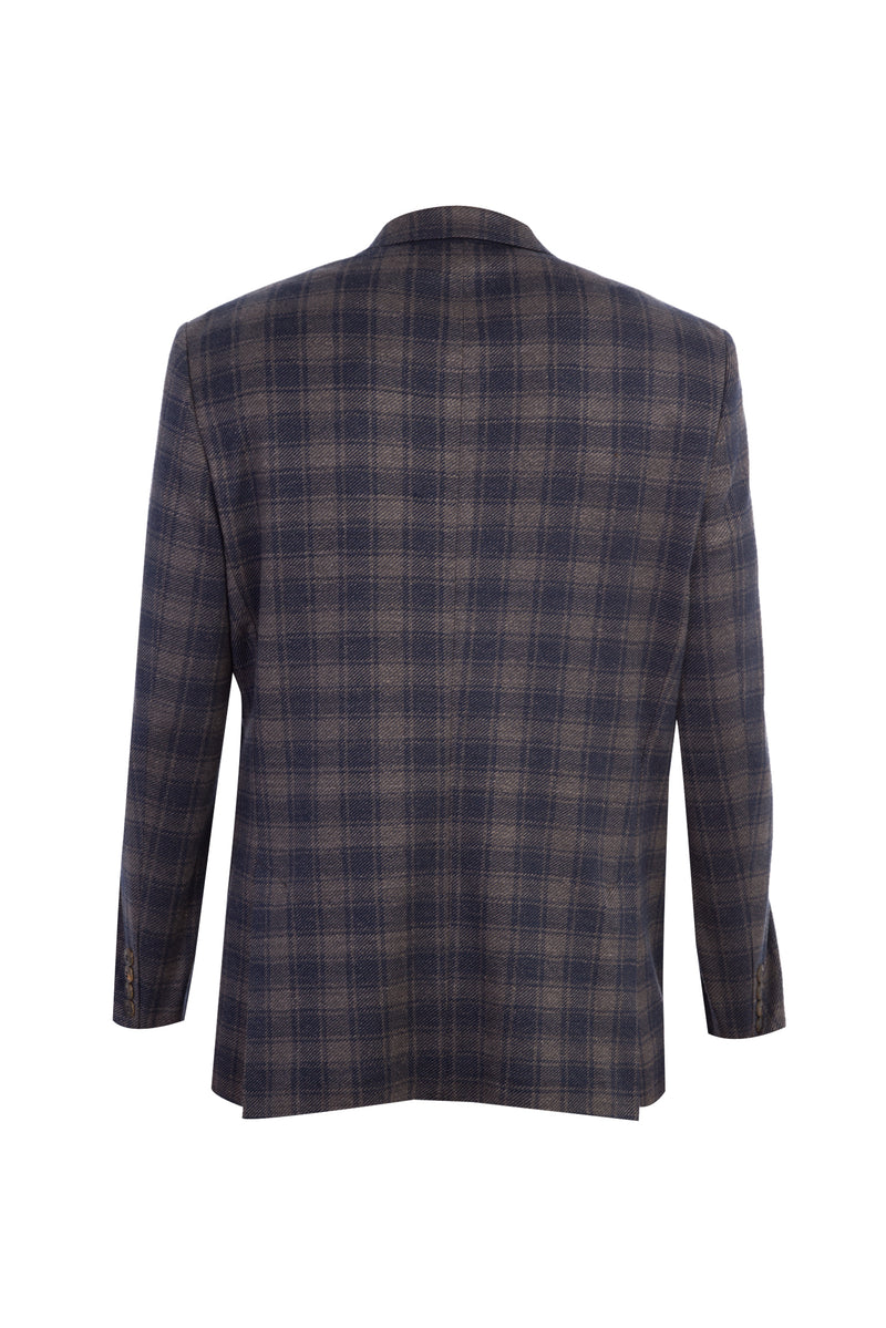 Kahve İtalyan Ekose Ceket