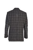 Antrasit İtalyan Yünlü Kareli Ceket