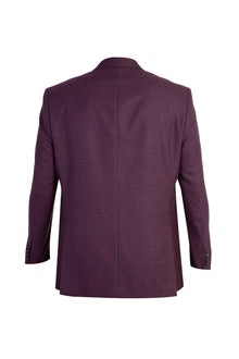 Bordo 4 Drop Relaxed Fit Rahat Kesim ?talyan Desenli Yün Ceket-Abdullah Ki??l?