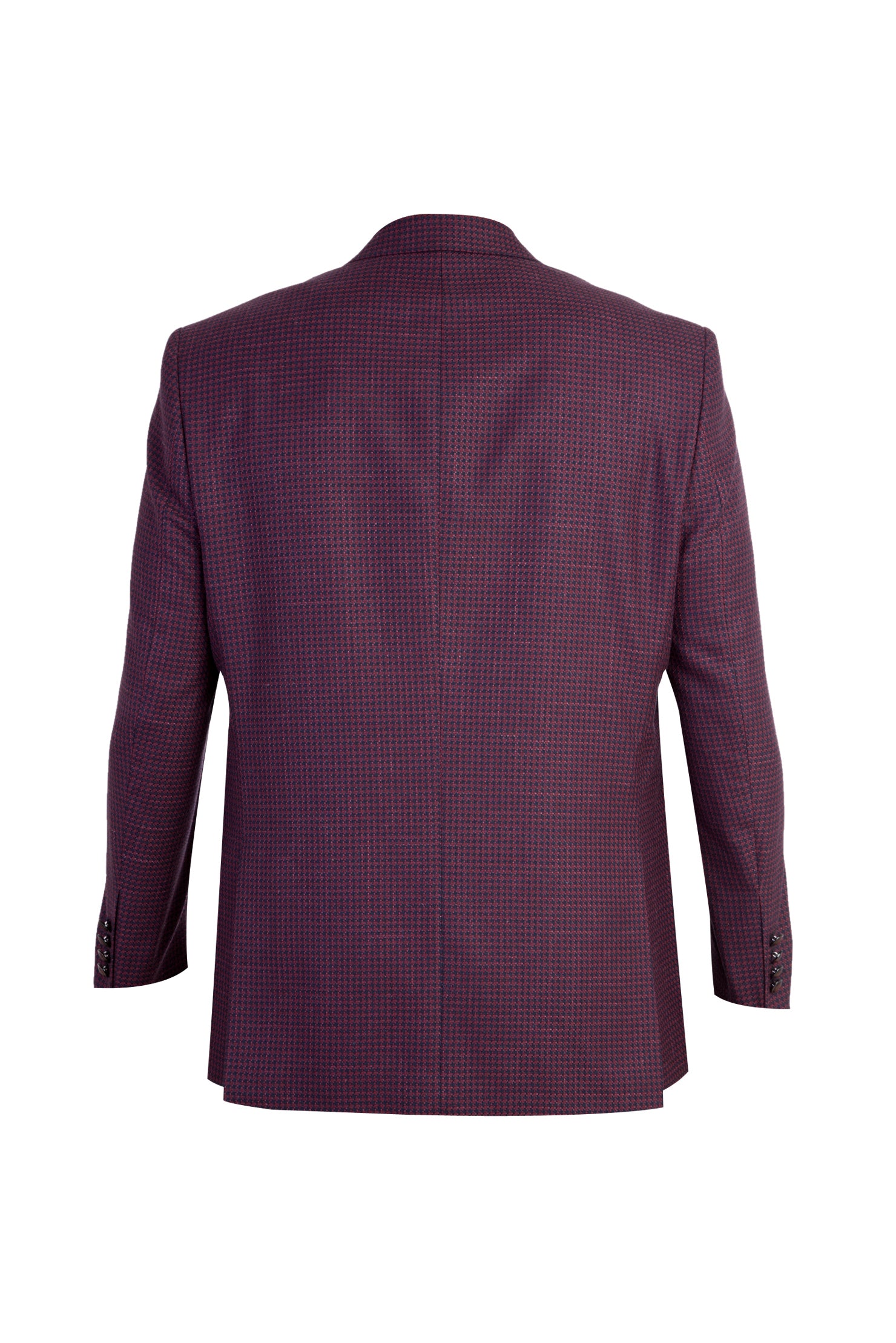 Bordo İtalyan Desenli Yün Ceket