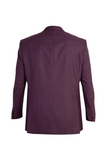 Bordo İtalyan Desenli Yün Ceket