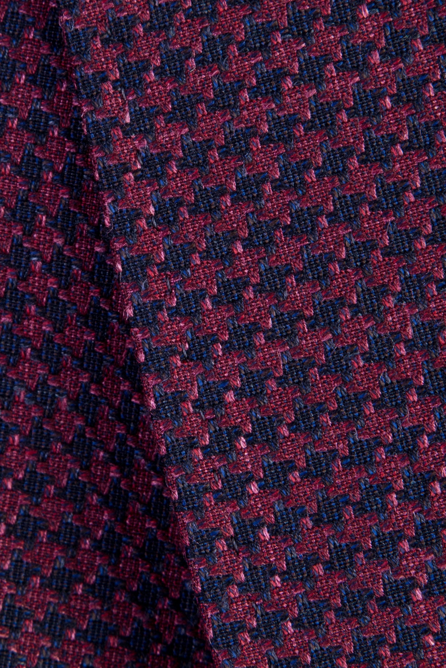 Bordo İtalyan Desenli Yün Ceket