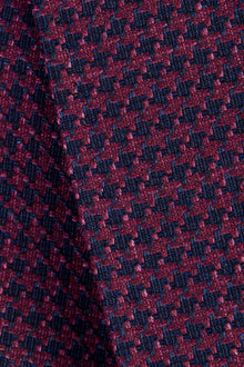 Bordo İtalyan Desenli Yün Ceket