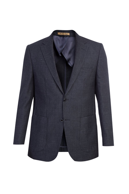 Antrasit İtalyan Yünlü Desenli Ceket