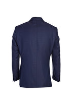 Lacivert 4 Drop Relaxed Fit Rahat Kesim ?talyan Spor Desenli Yünlü Ceket-Abdullah Ki??l?