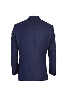 Lacivert 4 Drop Relaxed Fit Rahat Kesim ?talyan Spor Desenli Yünlü Ceket-Abdullah Ki??l?