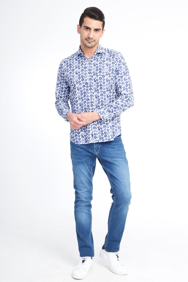 Mavi Likralı Denim Pantolon