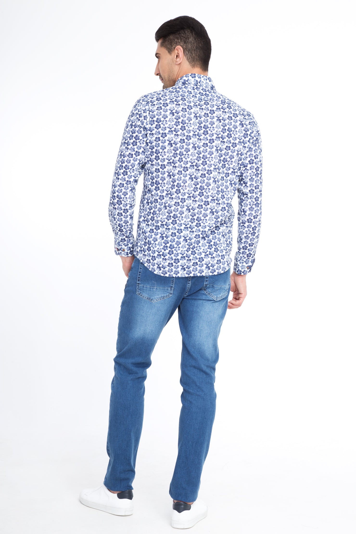 Mavi Slim Fit Dar Kesim Likral? Denim Pantolon-Abdullah Ki??l?
