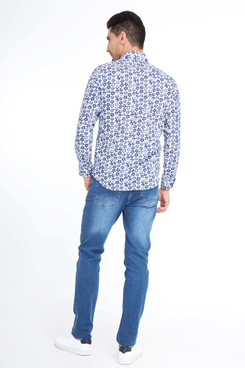 Mavi Likralı Denim Pantolon