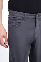 Füme Gri Likralı Kanvas / Chino Pantolon