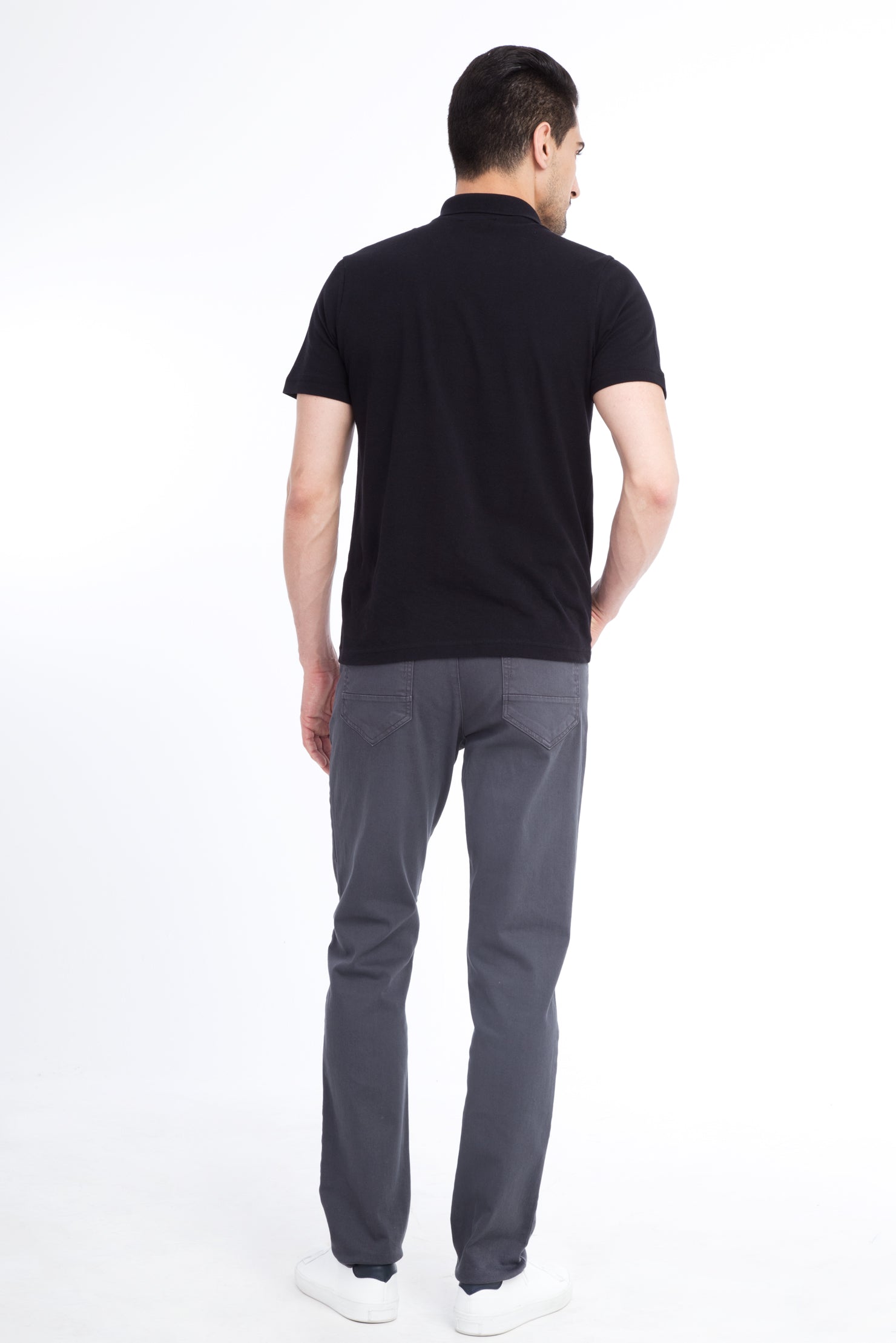 Füme Gri Likralı Kanvas / Chino Pantolon