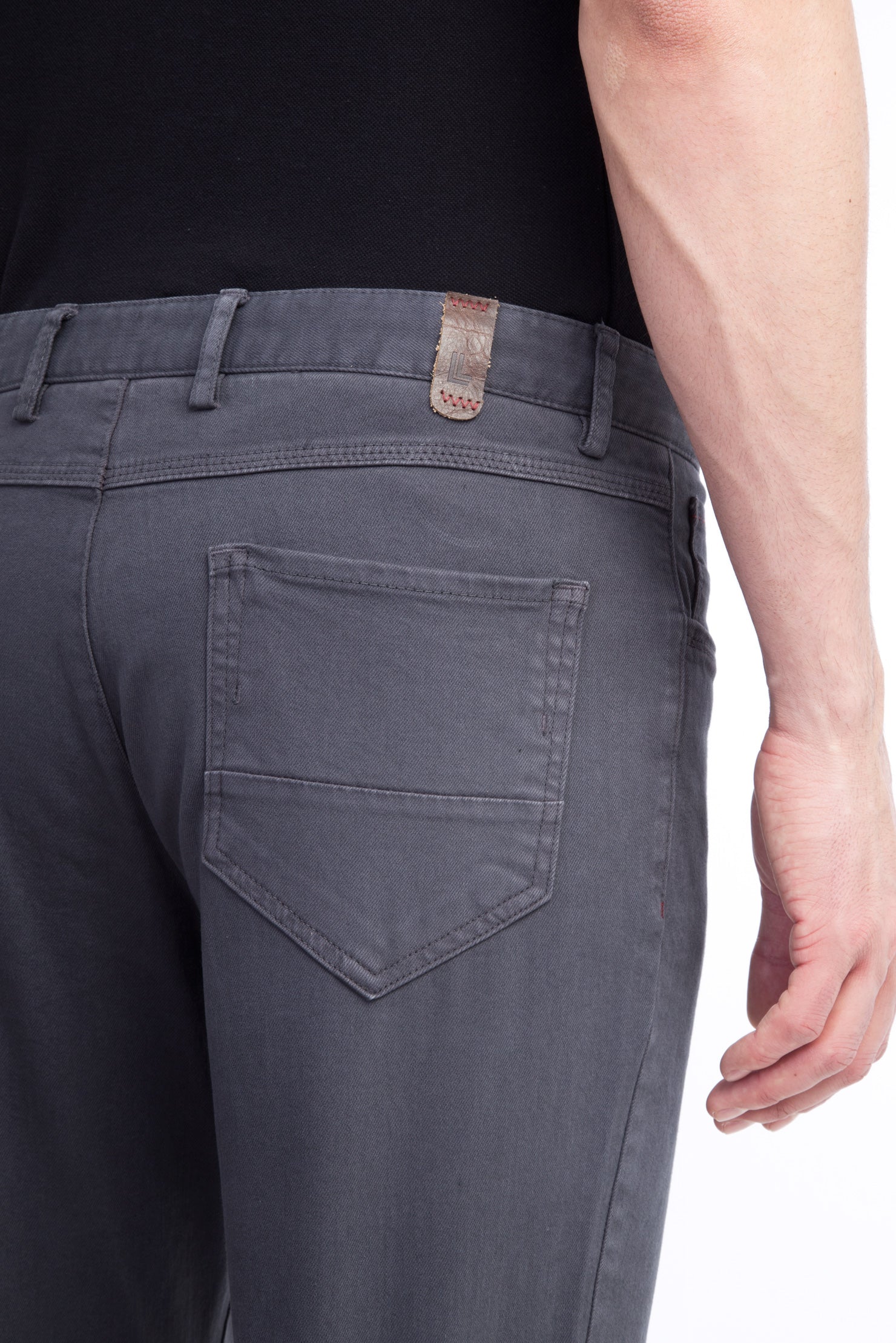 Füme Gri Likralı Kanvas / Chino Pantolon