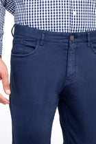 Koyu Mavi Likralı Kanvas / Chino Pantolon