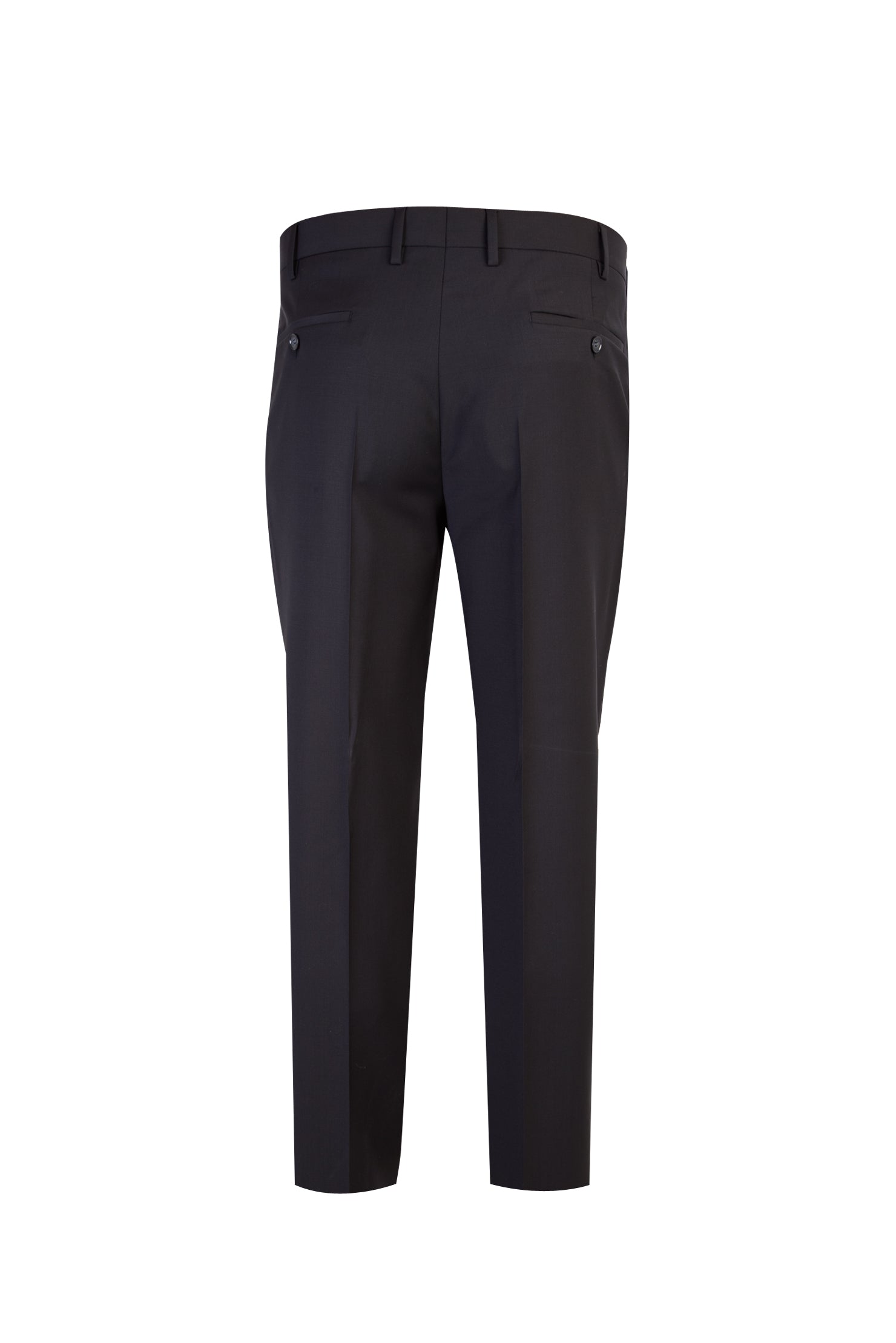Siyah 4 Drop Relaxed Fit Rahat Kesim Yün Klasik Kuma? Pantolon-Abdullah Ki??l?