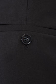 Siyah 4 Drop Relaxed Fit Rahat Kesim Yün Klasik Kuma? Pantolon-Abdullah Ki??l?