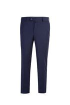 Lacivert 4 Drop Relaxed Fit Rahat Kesim Yünlü Klasik Kuma? Pantolon-Abdullah Ki??l?