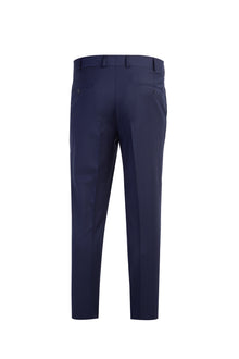 Lacivert 6 Drop Regular Fit Standart Kesim Klasik Yünlü Pantolon-Abdullah Ki??l?