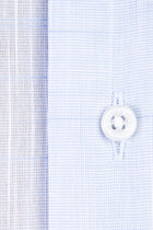 Açık Mavi Uzun Kol Desenli Pamuk Gömlek