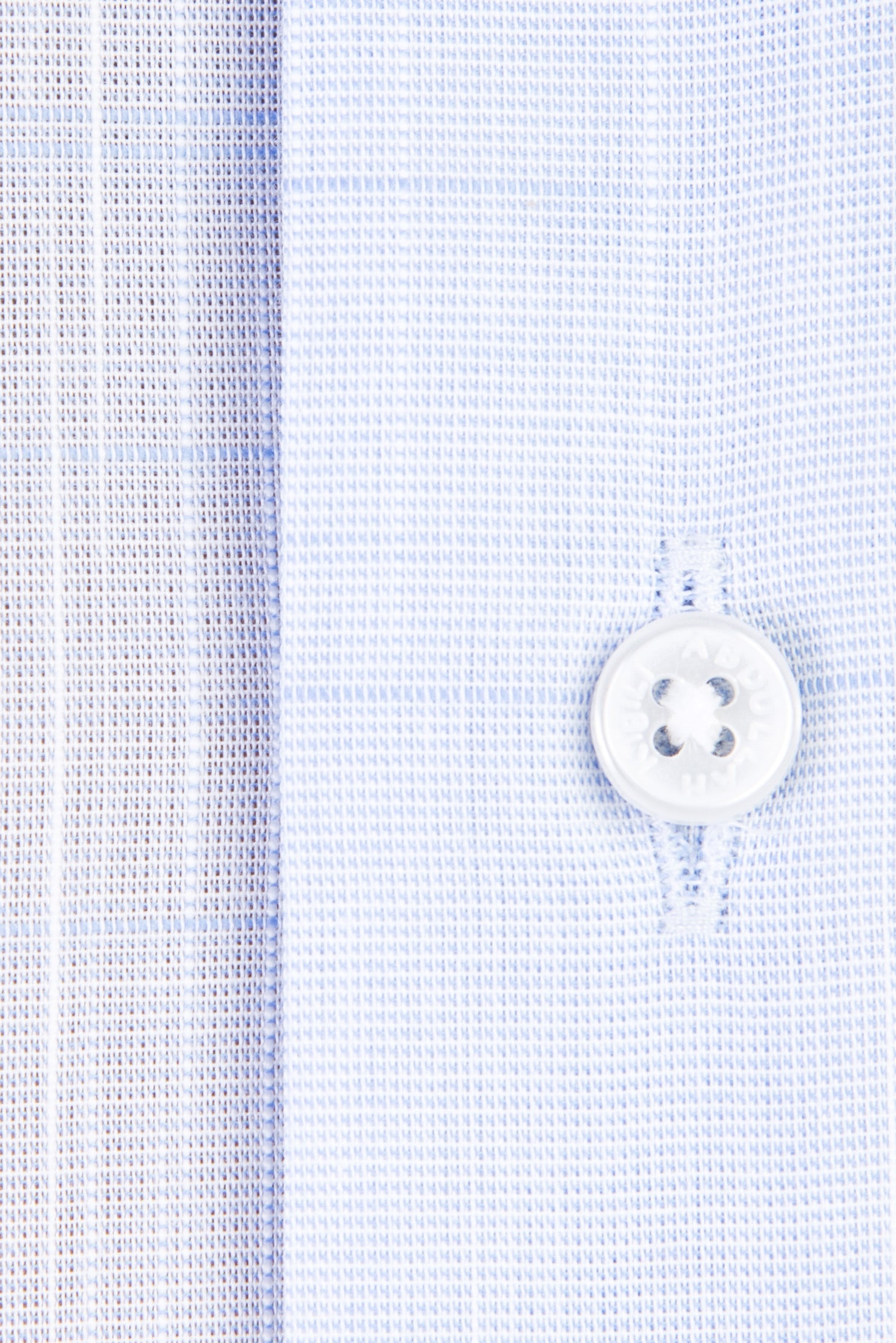 Açık Mavi Uzun Kol Desenli Pamuk Gömlek