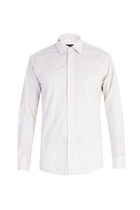 Bej Uzun Kol Ekose Pamuk Gömlek