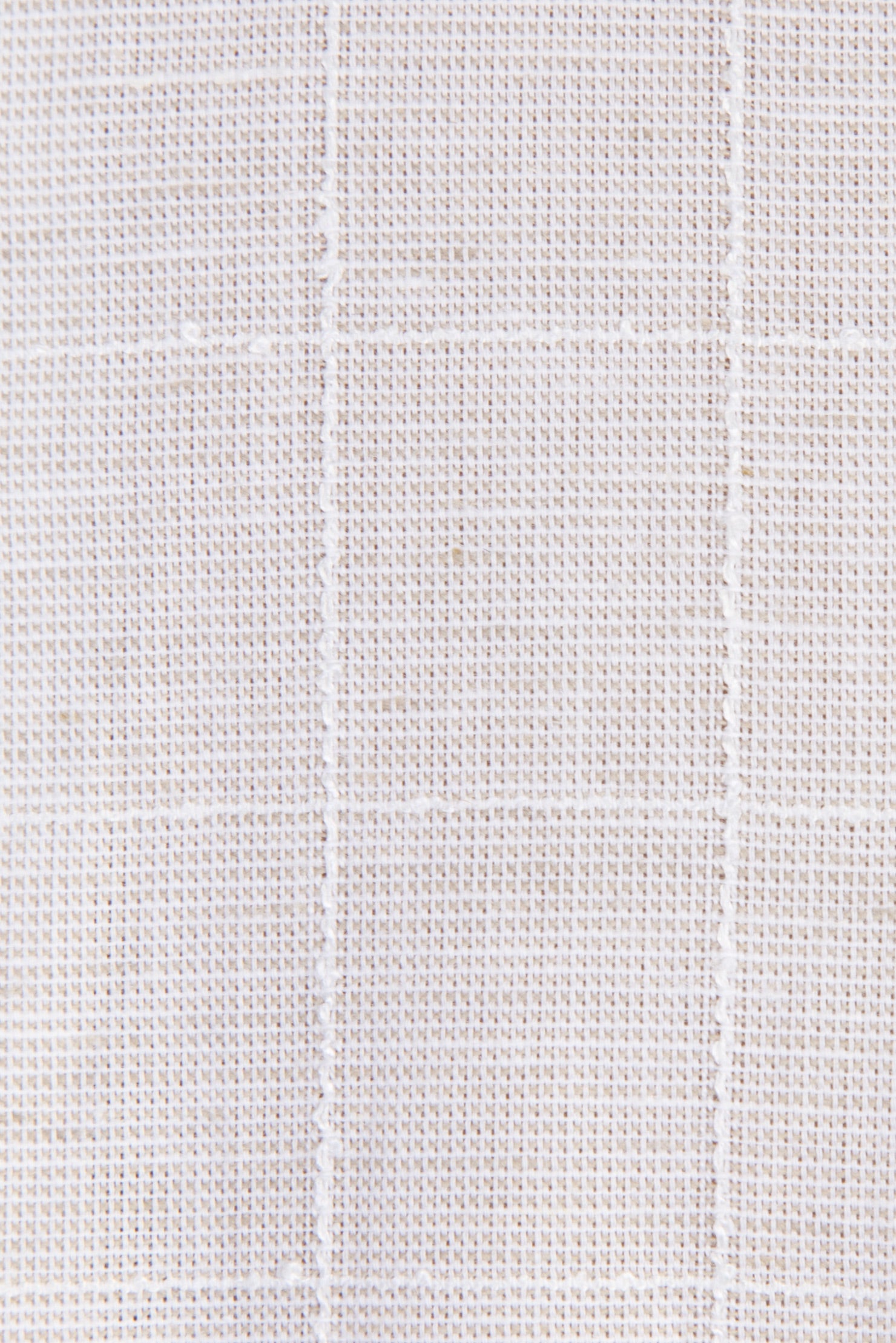 Bej Uzun Kol Ekose Pamuk Gömlek