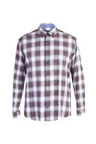 Kahve Uzun Kol Ekose Pamuk Gömlek