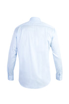 Açık Mavi Ak Pamuk Saten Klasik Göm