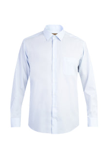 Açık Mavi Uzun Kol Easy Care Klasik Pamuk Gömlek